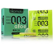 冈本OK避孕套0.03芦荟超薄价格对比 3只 日本