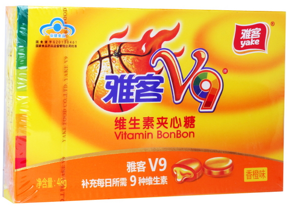 雅客V9牌维生素夹心糖(香橙味)