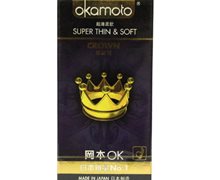 冈本ok避孕套皇冠型超薄柔软价格对比 10只 日本
