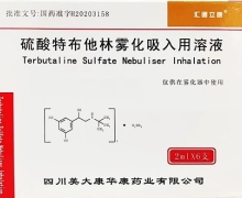 硫酸特布他林雾化吸入用溶液价格 2ml*6支 四川美大康