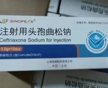 注射用头孢曲松钠价格对比 1g*10瓶 上海欣峰制药