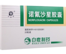 诺氟沙星胶囊价格对比 0.1g*20粒 陕西白鹿制药