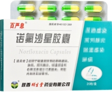 诺氟沙星胶囊(百严息)价格对比 20粒 陕西颐生堂药业