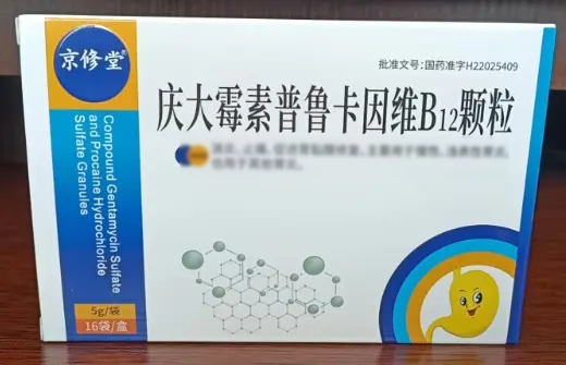 庆大霉素普鲁卡因维B12颗粒