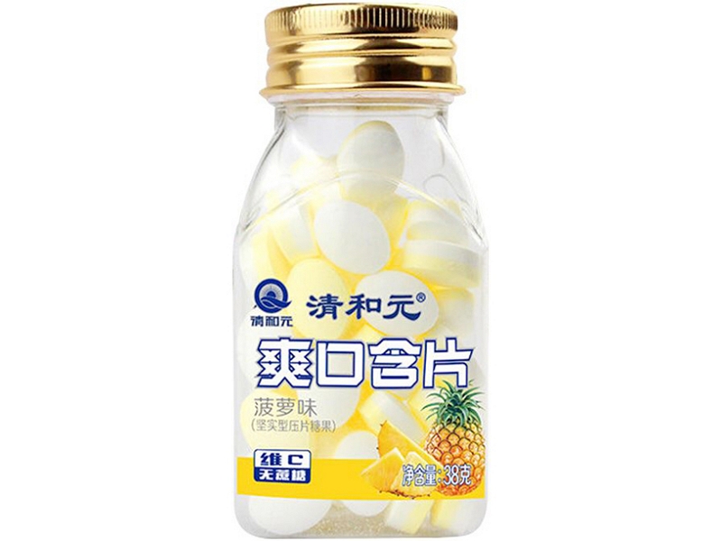 菠萝味爽口含片压片糖果