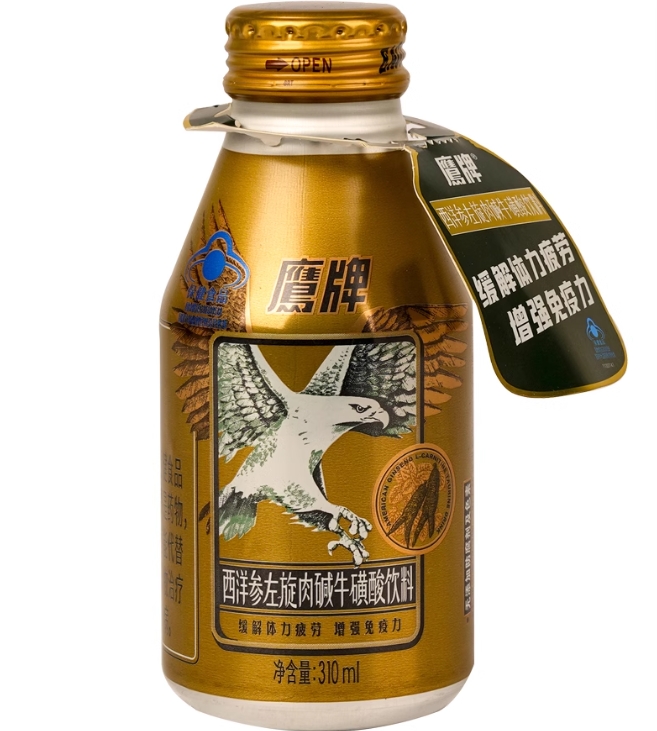 鹰牌西洋参左旋肉碱牛磺酸饮料