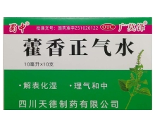 藿香正气水价格对比 10支 四川天德