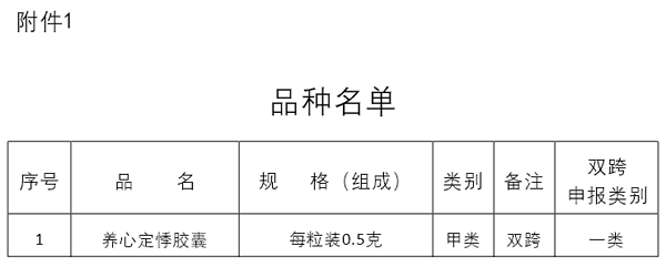 养心定悸胶囊