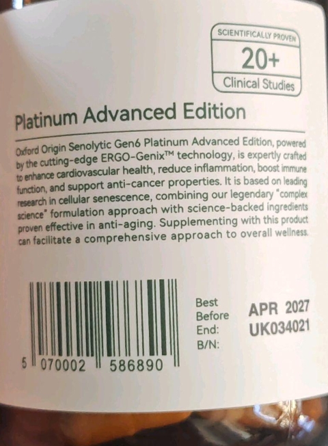 Oxford Origin Senolytic Gen6