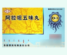 阿拉坦五味丸价格对比 6g*2瓶 阜药