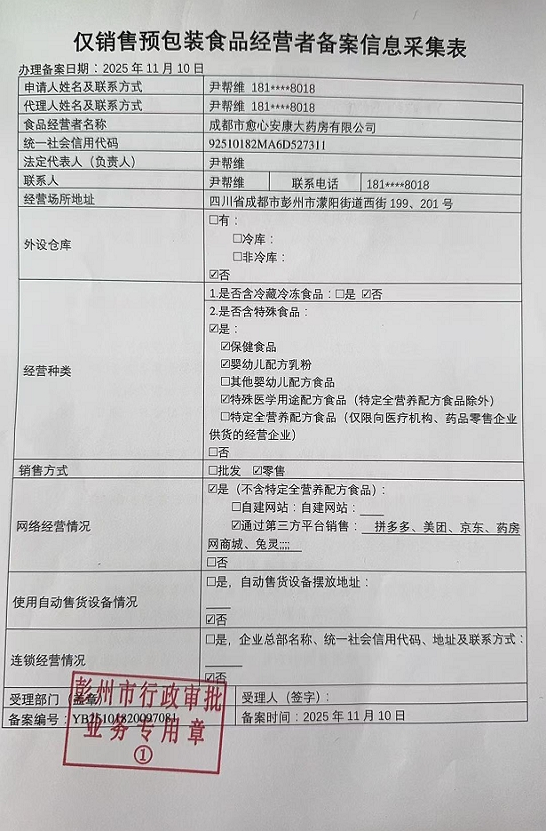 食品经营许可证