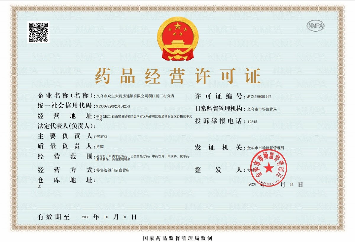 药品经营许可证