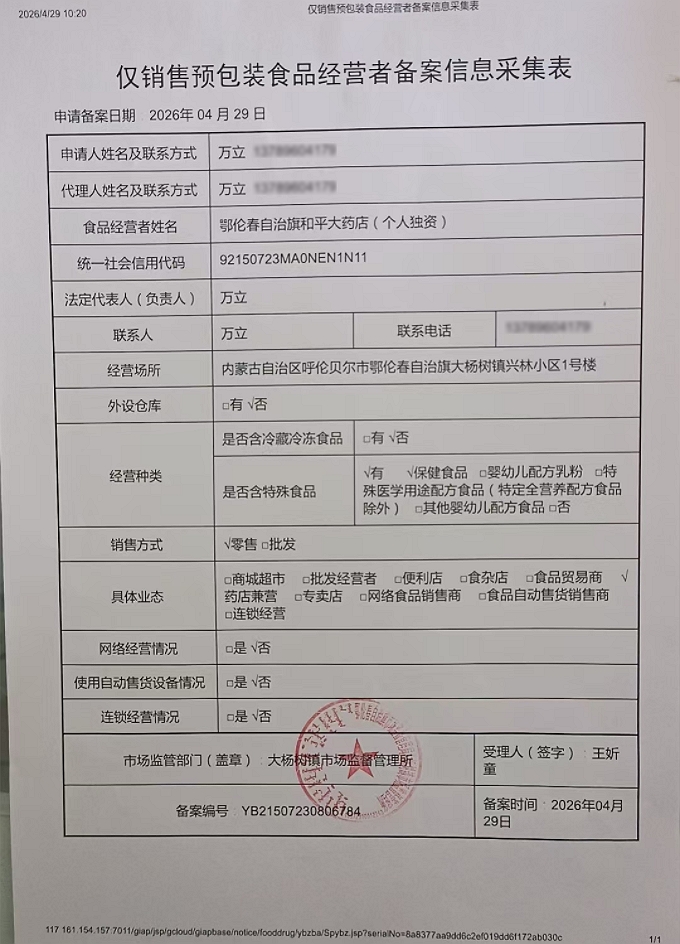 食品经营许可证