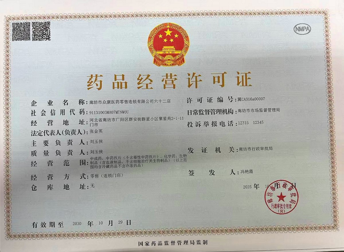 药品经营许可证