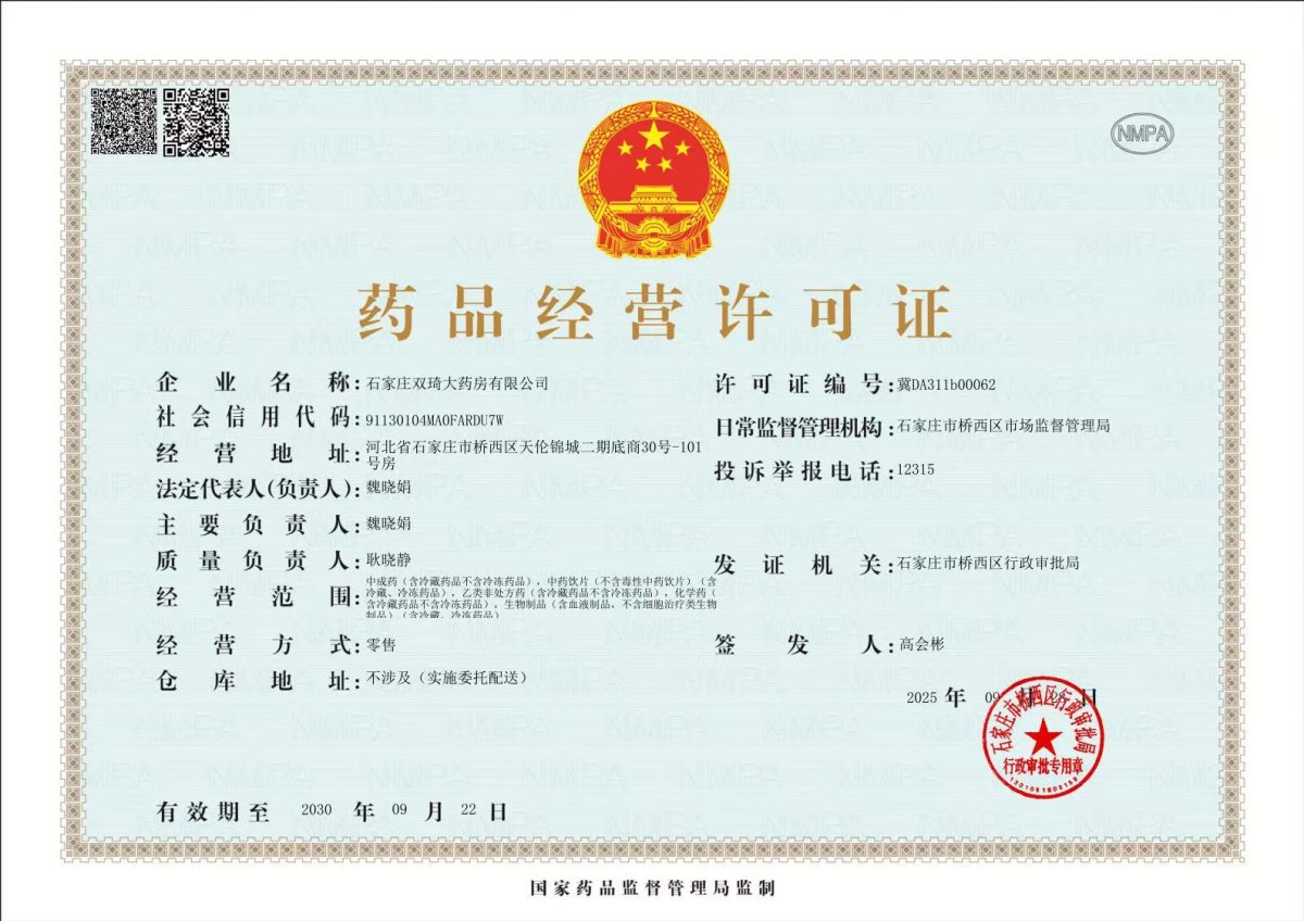 藥品經(jīng)營許可證