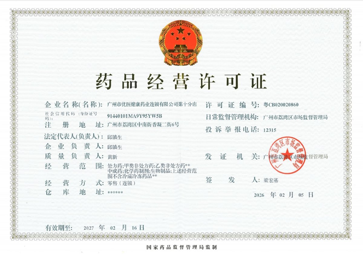 藥品經(jīng)營許可證