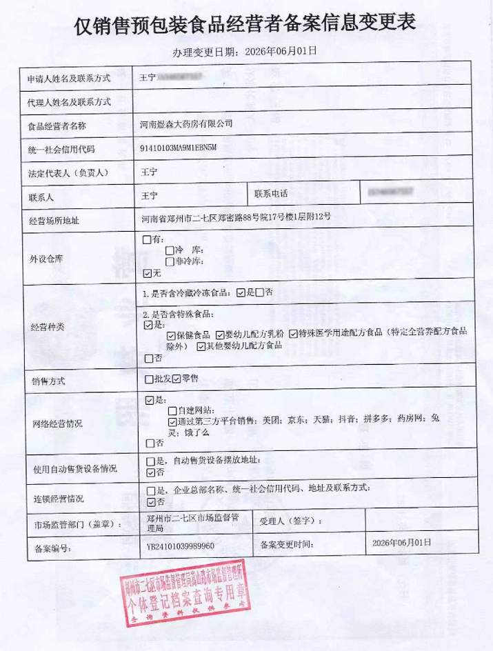 食品经营许可证