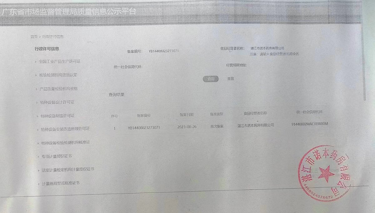 食品经营许可证
