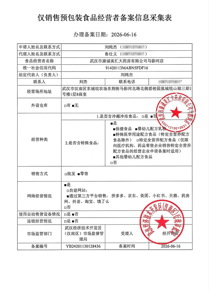 食品经营许可证