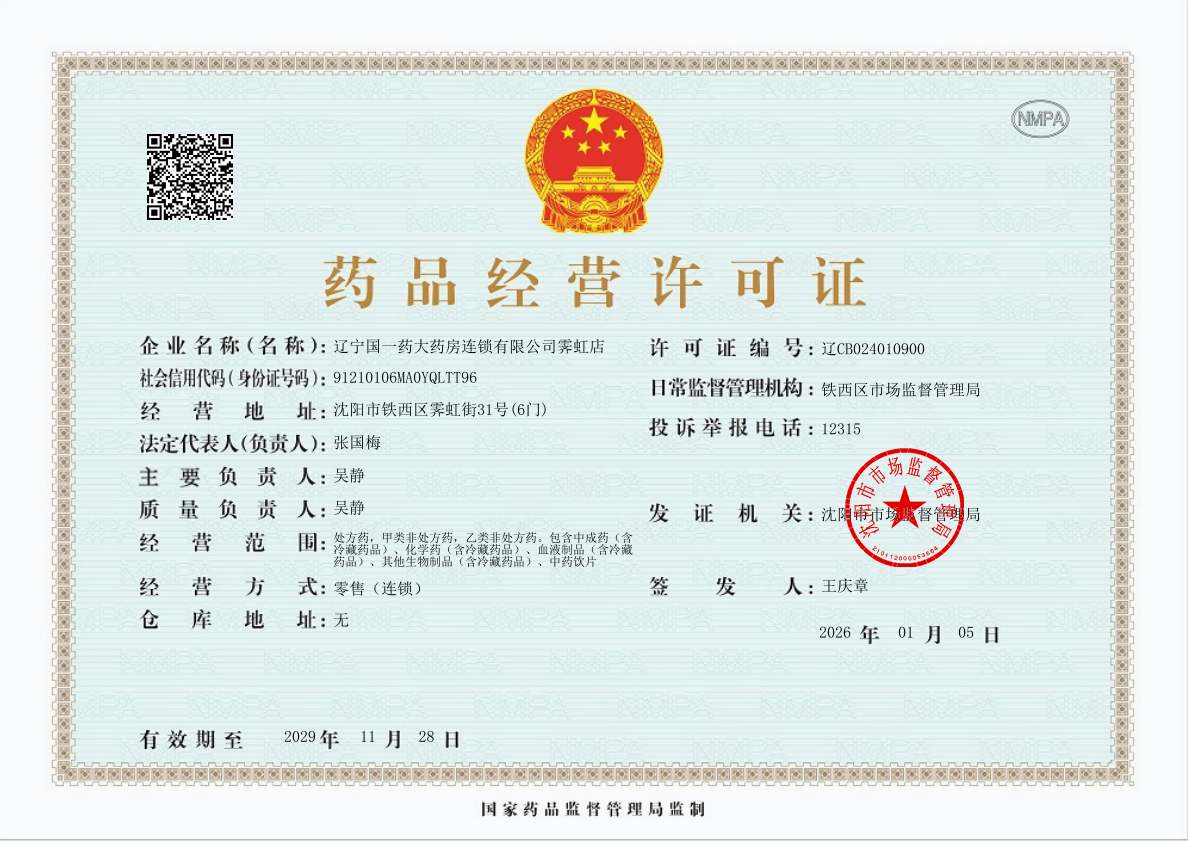 藥品經(jīng)營許可證