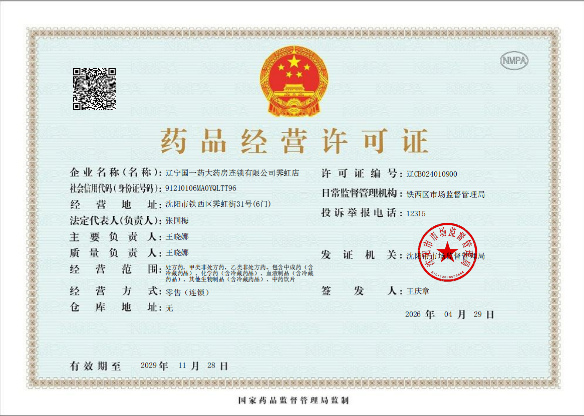 药品经营许可证