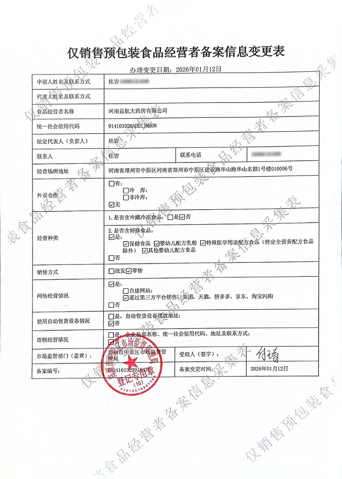 食品经营许可证