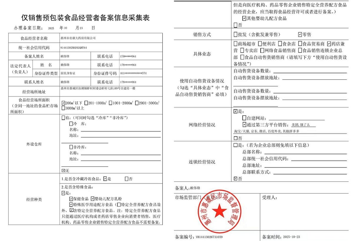 食品经营许可证