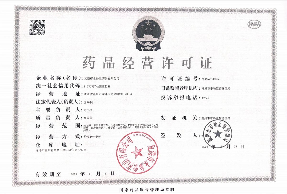 药品经营许可证