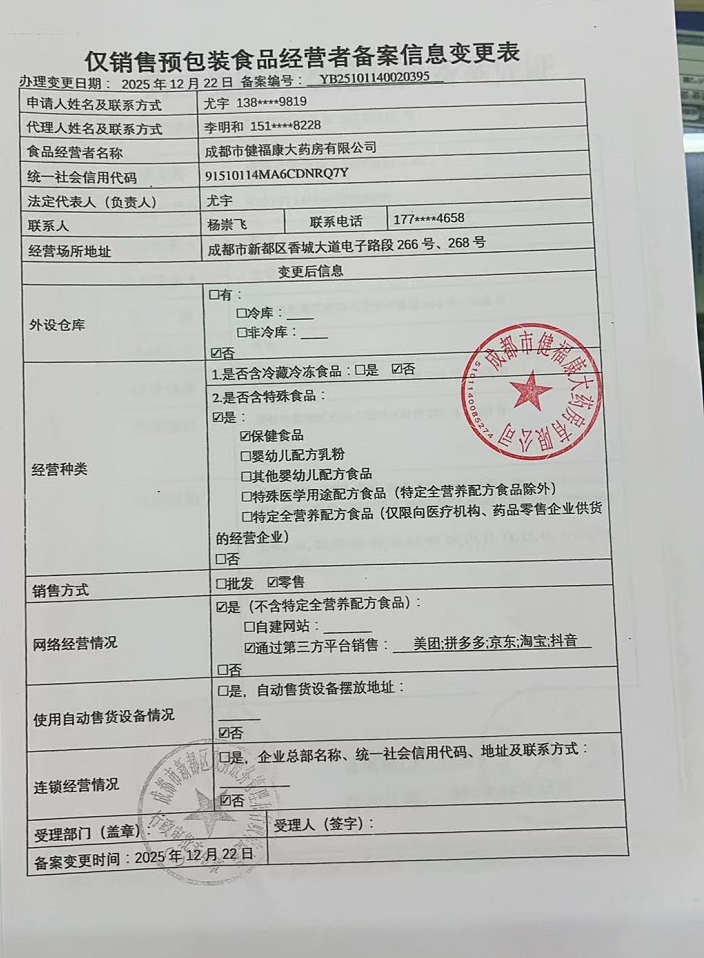 食品经营许可证
