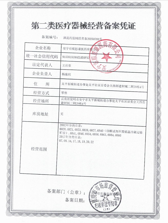 2類器械經(jīng)營備案