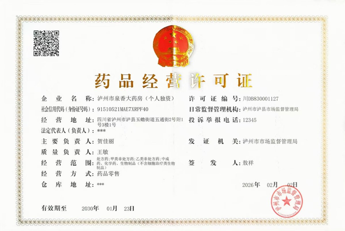 藥品經(jīng)營許可證