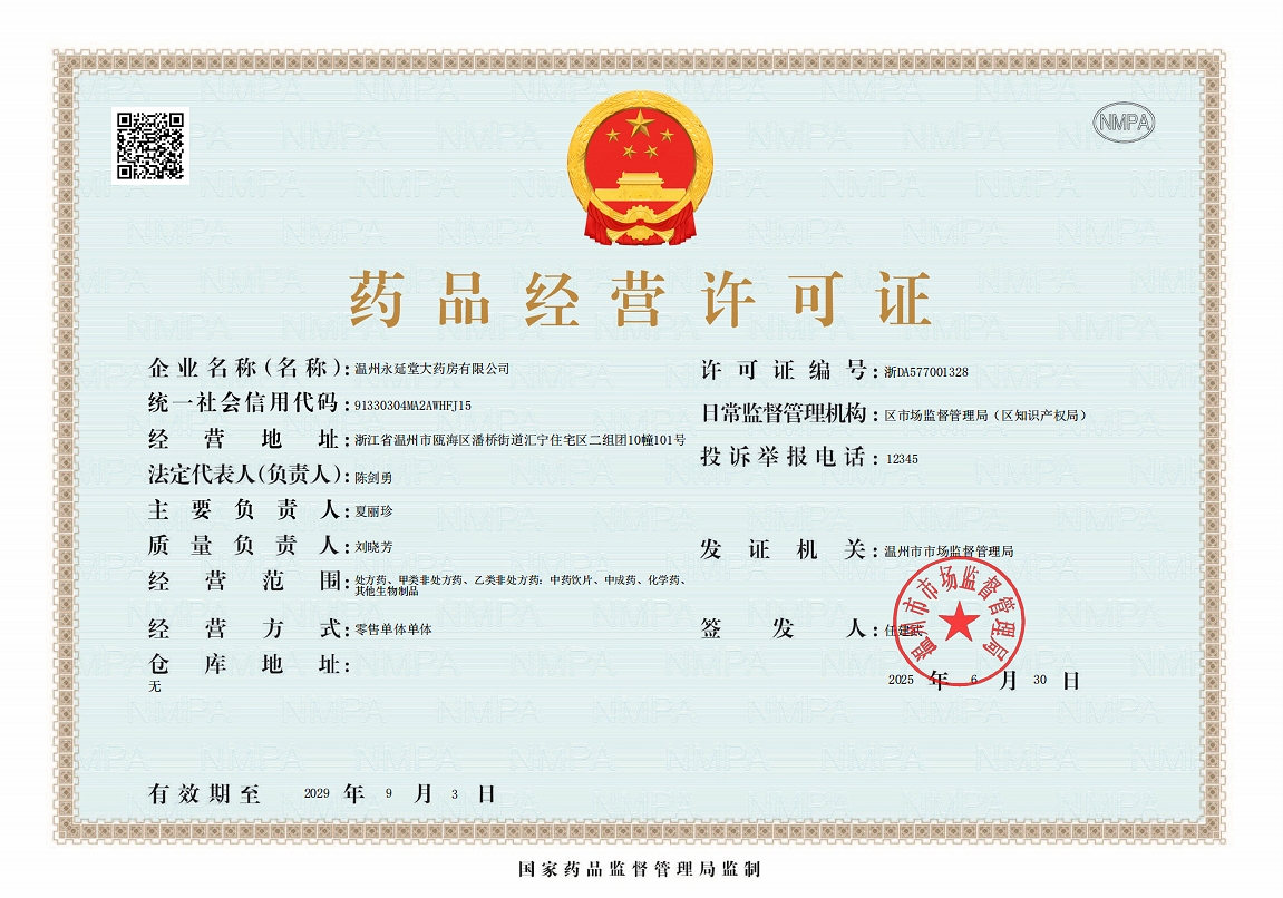 药品经营许可证