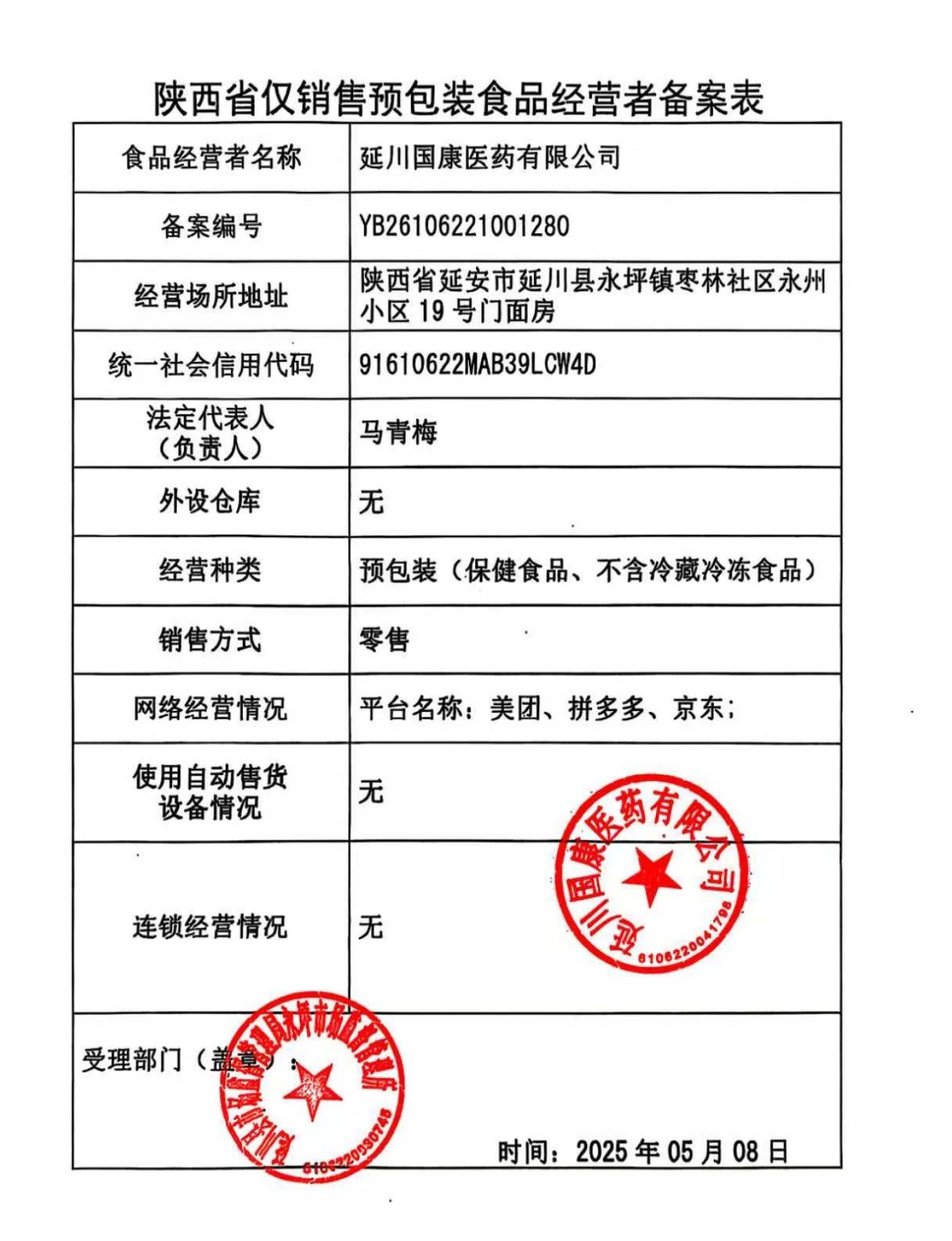 食品經(jīng)營(yíng)許可證