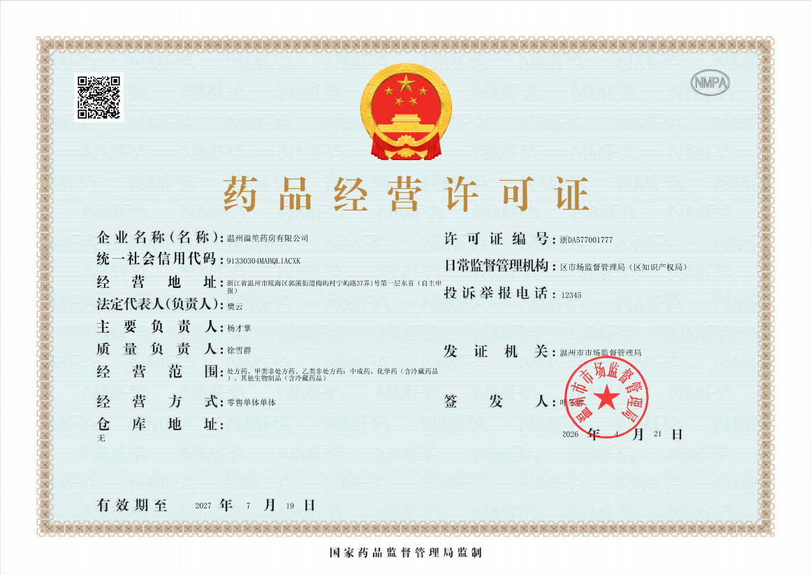 药品经营许可证