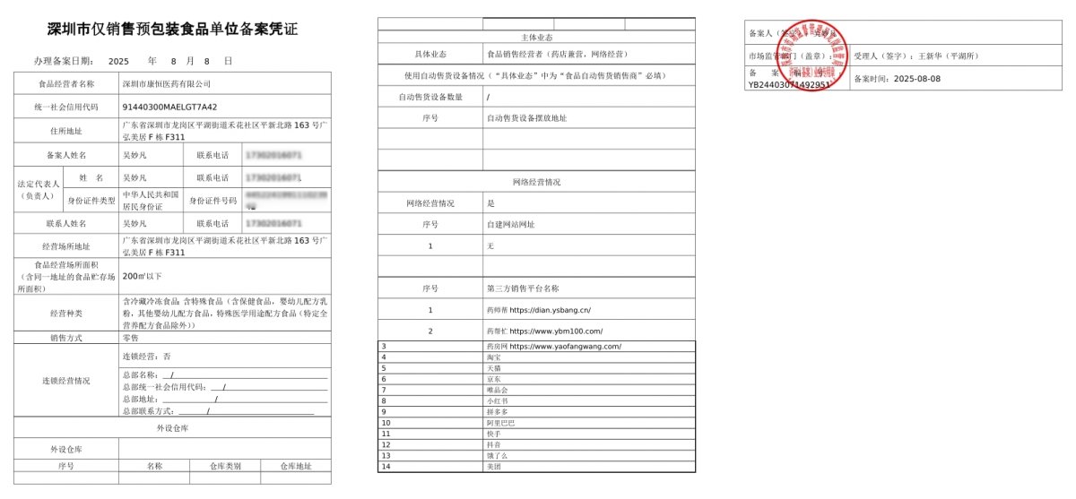 食品經(jīng)營許可證