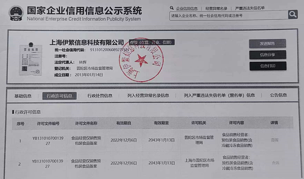 食品经营许可证