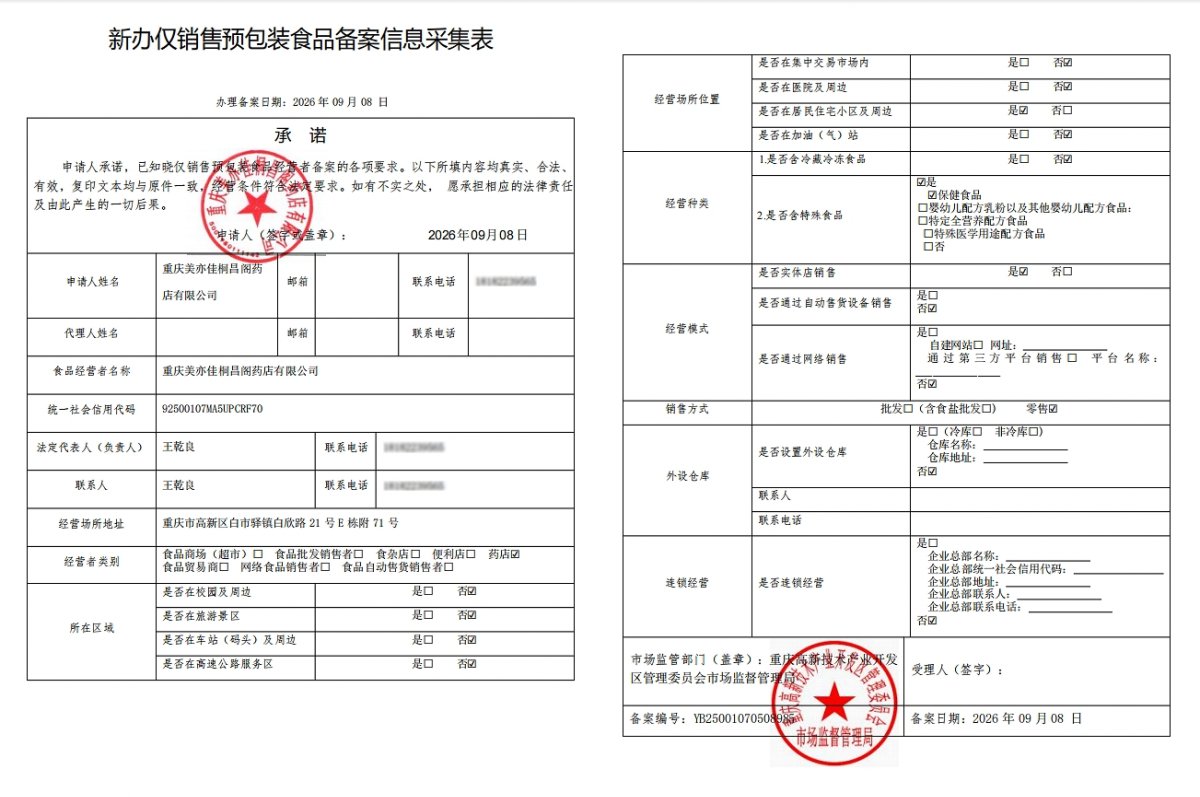 食品经营许可证