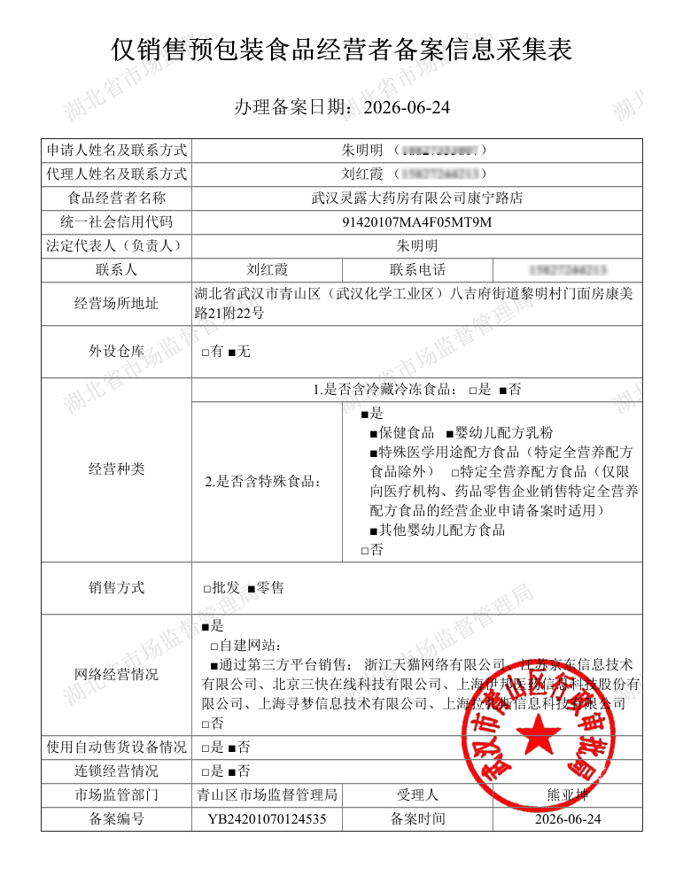 食品经营许可证