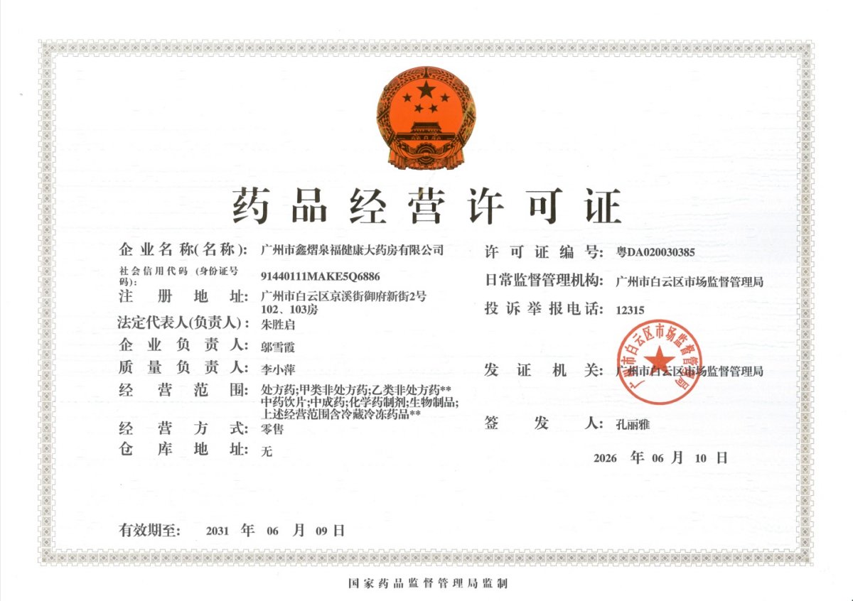 药品经营许可证