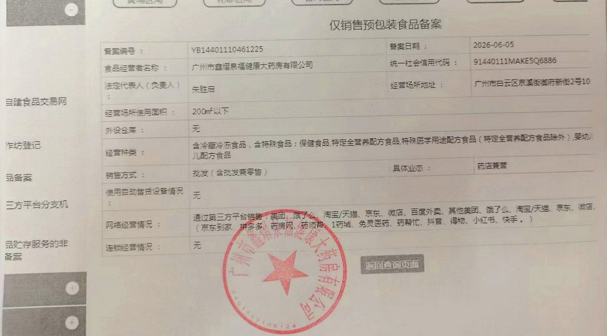 食品经营许可证